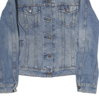 LEVI'S Mens Blue Denim Cotton Classic Jacket M Button Plain Casual Fashion