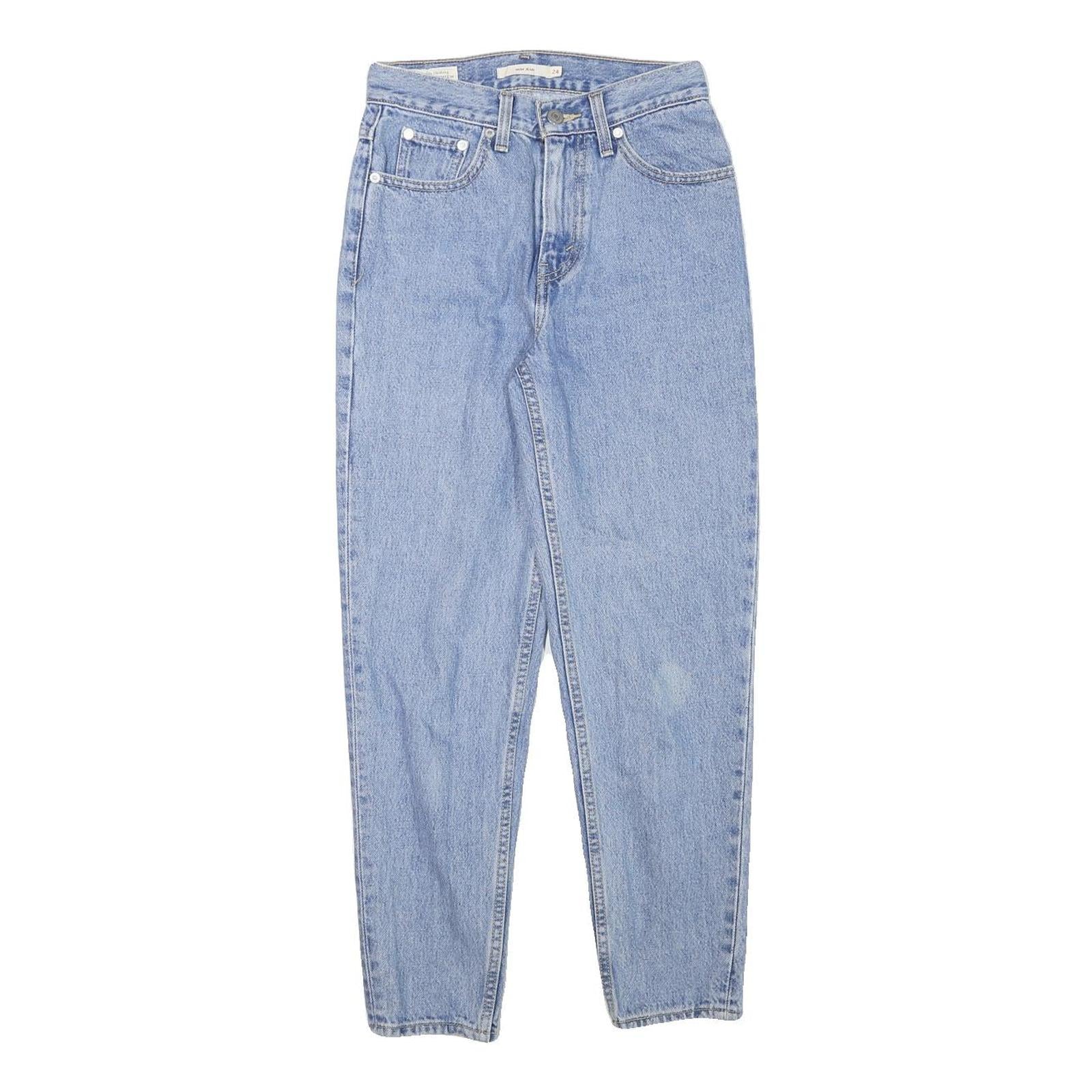 LEVI'S Womens Relaxed Light Blue Denim Jeans W24 L26 Classic Cotton Blend Zip