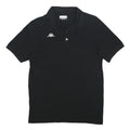 KAPPA Mens Black Polo Shirt M Cotton Short Sleeve Basic Casual Logo
