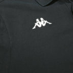 KAPPA Mens Black Polo Shirt M Cotton Short Sleeve Basic Casual Logo