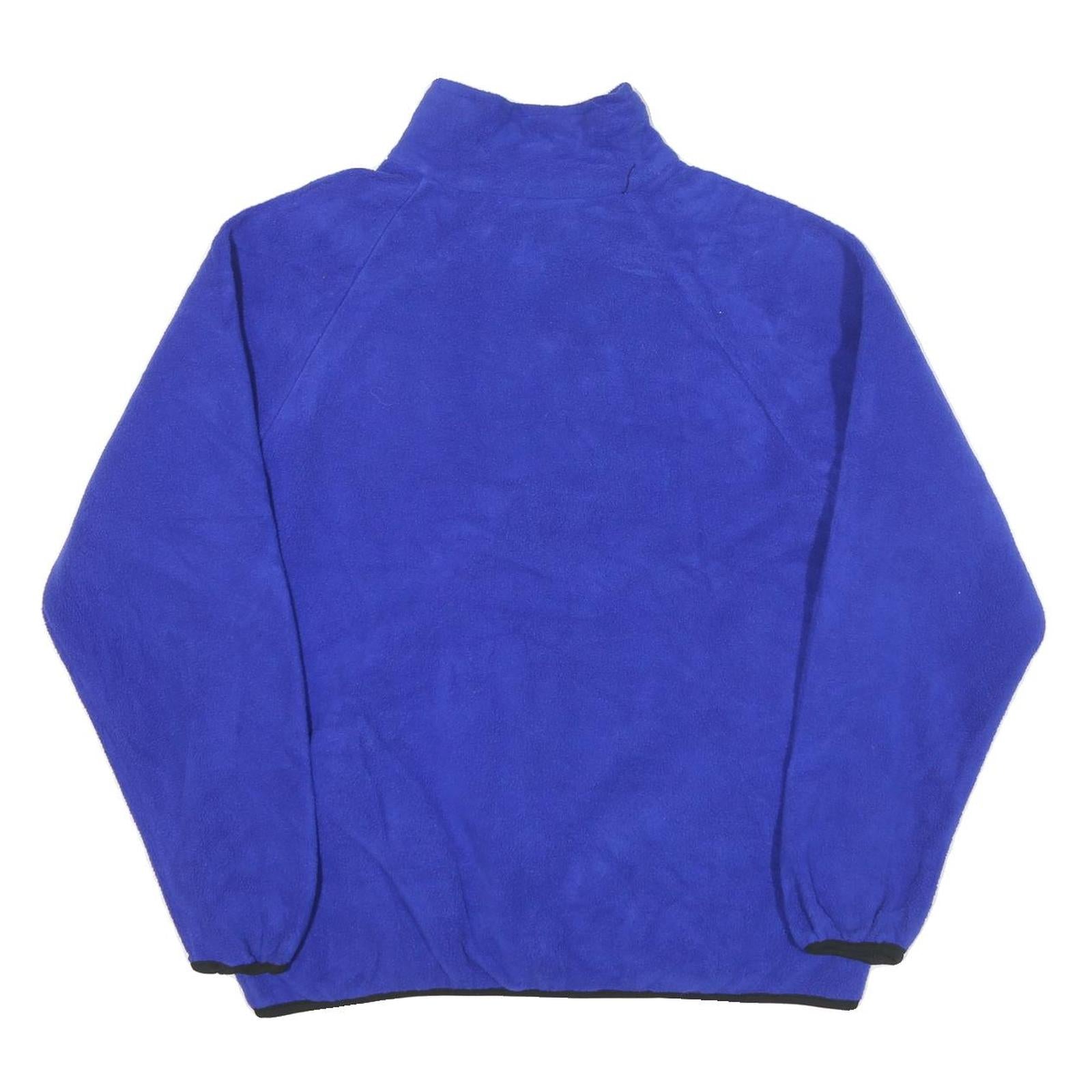 WORLD FAMOUS Mens Blue Jacket L Polyester Blend Zip Up Plain Comfortable Casual