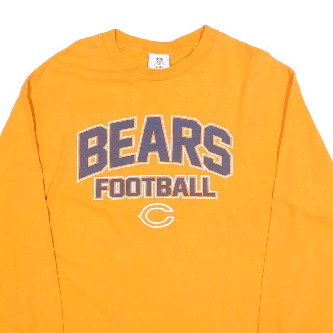 NFL Mens Yellow Bears Football Long Sleeve Crew Neck T-Shirt L Cotton Blend