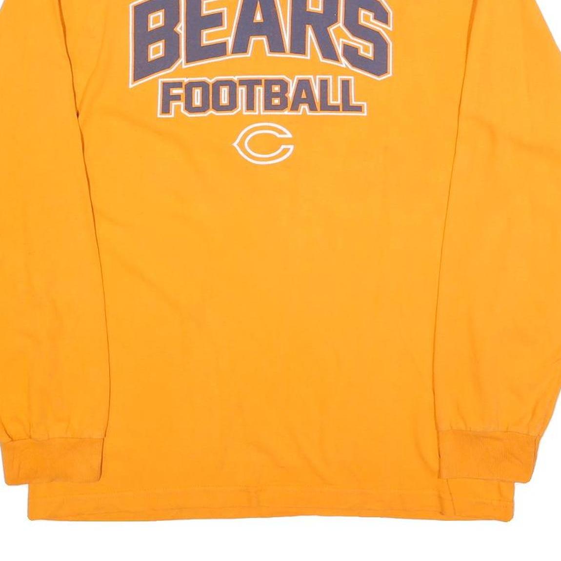 NFL Mens Yellow Bears Football Long Sleeve Crew Neck T-Shirt L Cotton Blend