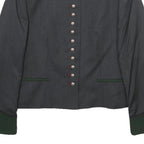 ALLWERK Womens Grey & Green Wool Jacket UK 10 Button Plain Classic Stylish