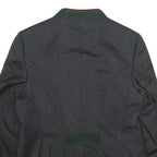 ALLWERK Womens Grey & Green Wool Jacket UK 10 Button Plain Classic Stylish