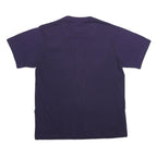 Mens Navy Graphic Print T-Shirt M Short Sleeve Crew Neck Casual Cotton