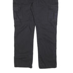 DICKIES Mens Relaxed Black Cargo Trousers W40 L32 Cotton Blend Zip Pockets
