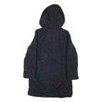 CALVIN KLEIN JEANS Womens Black Puffer Jacket XL Polyester Blend Hooded Zip