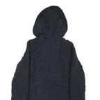 CALVIN KLEIN JEANS Womens Black Puffer Jacket XL Polyester Blend Hooded Zip