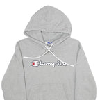 CHAMPION Mens Grey Hoodie M Cotton Blend Pullover Hooded Sweatshirt Casual
