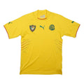 PUMA Mens Yellow Cotton Football T-Shirt M Short Sleeve Crew Neck Logo