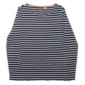 BODEN Womens Navy Blue & White Striped Basic Top Long Sleeve Round Neck UK 14
