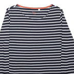 BODEN Womens Navy Blue & White Striped Basic Top Long Sleeve Round Neck UK 14