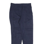 GAP Womens Navy Slim Fit Trousers W26 L28 Polyester Blend Zip Plain
