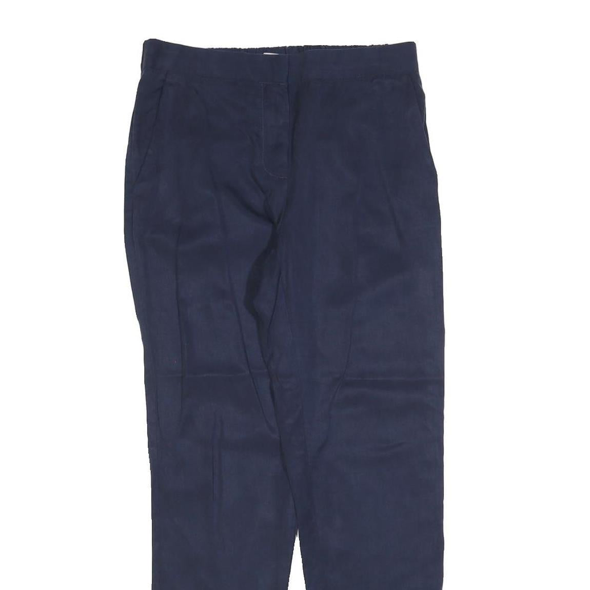 GAP Womens Navy Slim Fit Trousers W26 L28 Polyester Blend Zip Plain