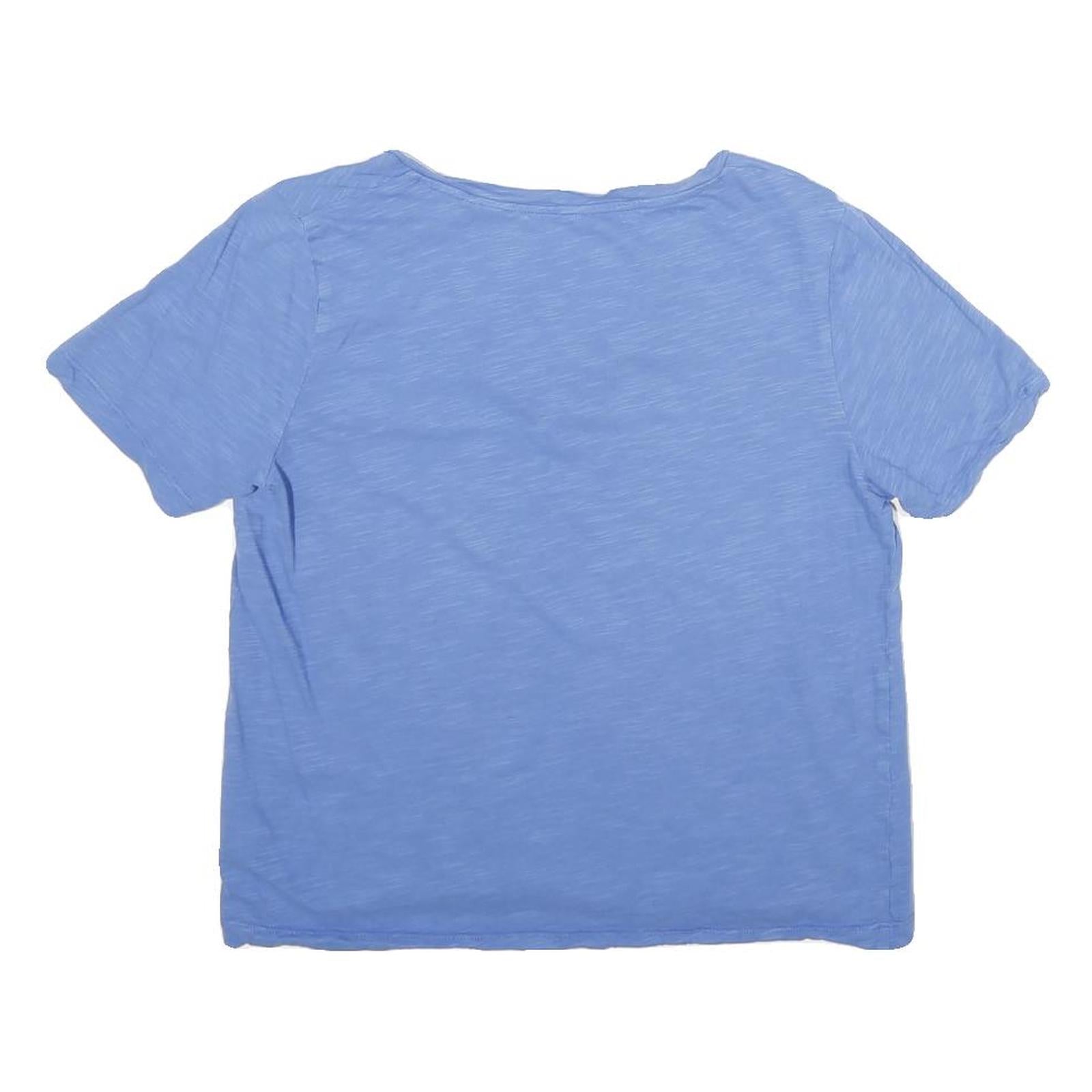 BODEN Womens Blue T-Shirt S Short Sleeve V-Neck Casual Soft Cotton