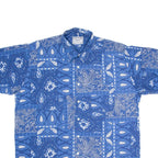 GARRY Mens Shirt Blue Floral XL