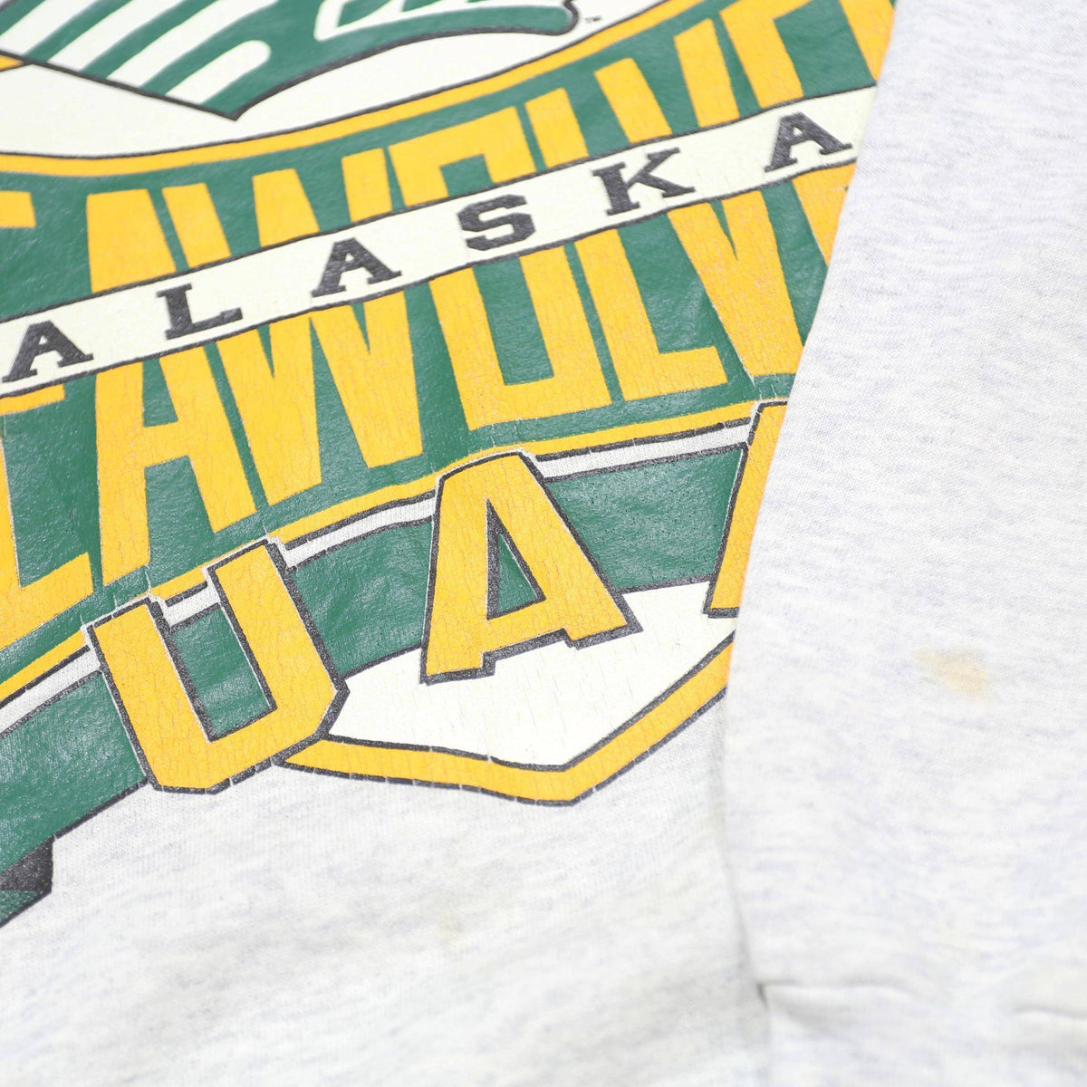 MARQUEE Mens Grey Alaska Seawolves Crew Neck M Cotton Blend Sweatshirt