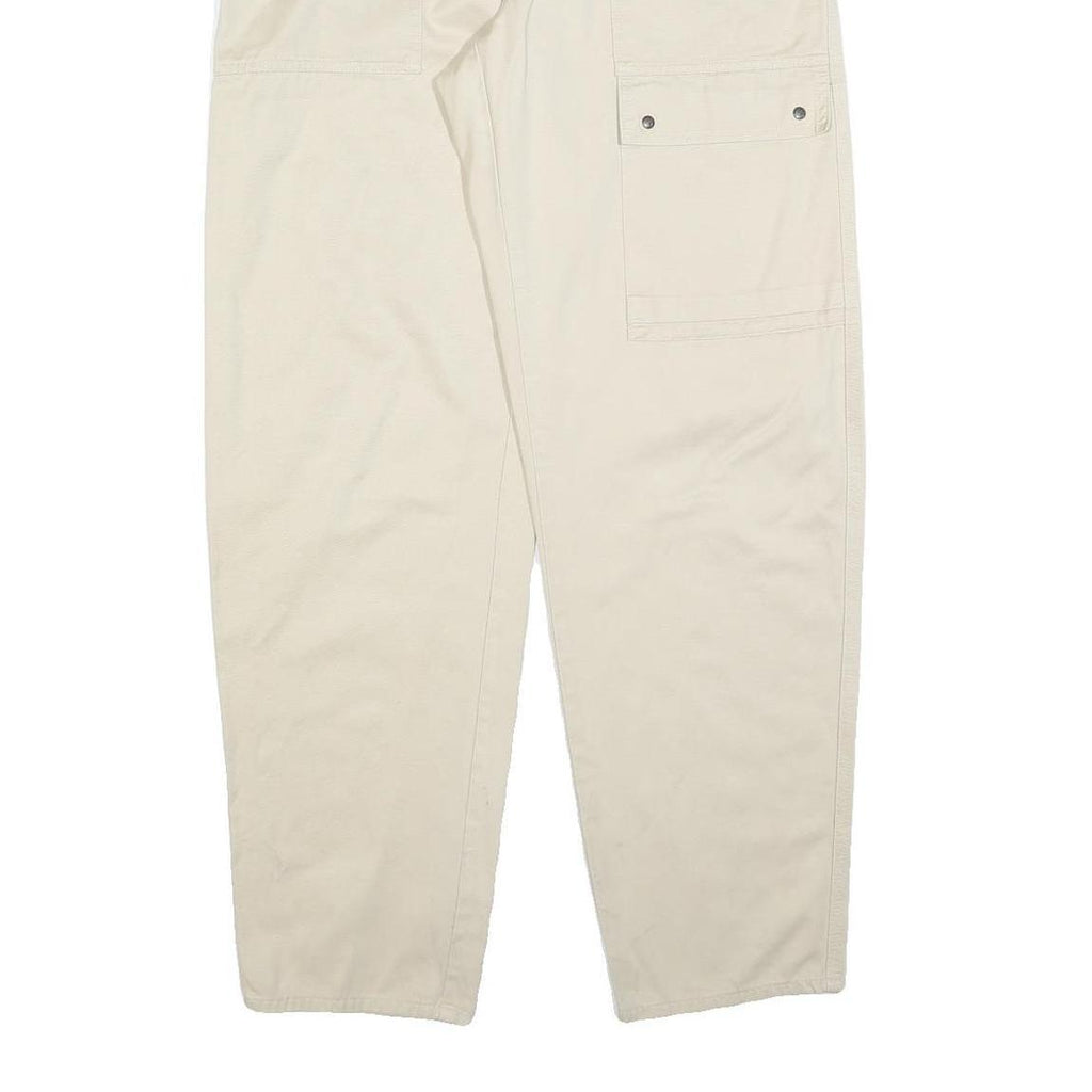 LEVI'S Womens Beige Cotton Blend Regular Fit Straight Leg Trousers W31 L31