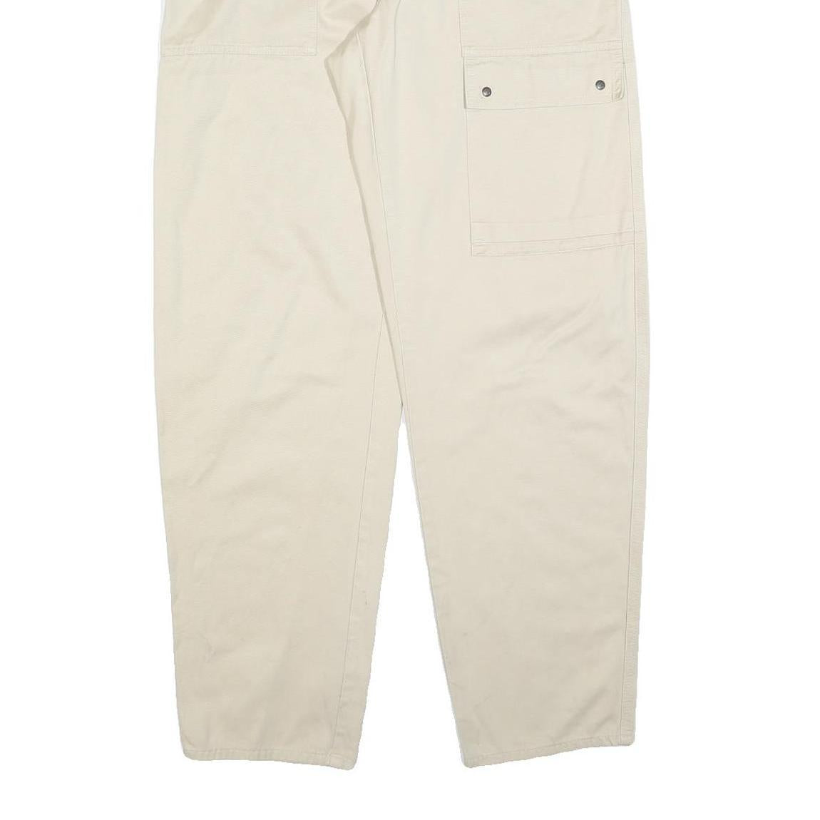 LEVI'S Womens Beige Cotton Blend Regular Fit Straight Leg Trousers W31 L31