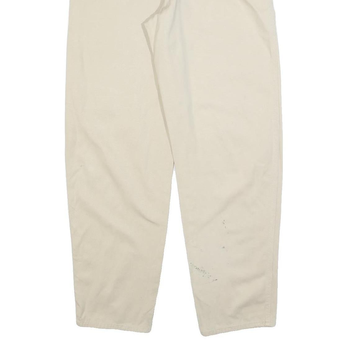 LEVI'S Womens Beige Cotton Blend Regular Fit Straight Leg Trousers W31 L31