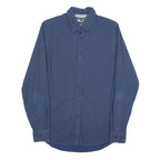 TOMMY HILFIGER Mens Blue Button Down Shirt M Cotton Blend Casual Stylish