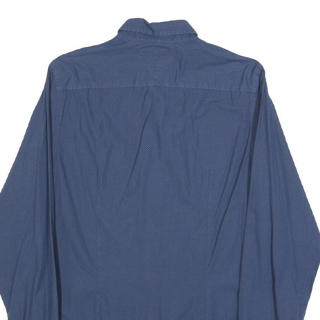 TOMMY HILFIGER Mens Blue Button Down Shirt M Cotton Blend Casual Stylish