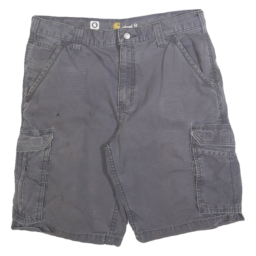 CARHARTT Mens Shorts Grey Cargo Relaxed Fit L W34 Workwear Durable