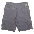 CARHARTT Mens Shorts Grey Cargo Relaxed Fit L W34 Workwear Durable