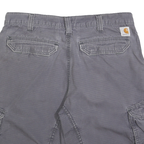 CARHARTT Mens Shorts Grey Cargo Relaxed Fit L W34 Workwear Durable