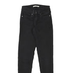 LEVI'S Womens Black Slim Skinny Denim Jeans Cotton Blend Zip W23 L29