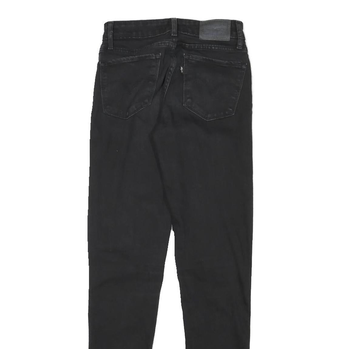 LEVI'S Womens Black Slim Skinny Denim Jeans Cotton Blend Zip W23 L29