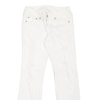 TRUE RELIGION Johnny Distressed Womens Jeans White Slim Bootcut W28 L30