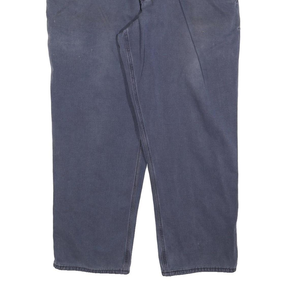 CARHARTT Mens Cotton Blend Blue Relaxed Straight Trousers W40 L30 Workwear