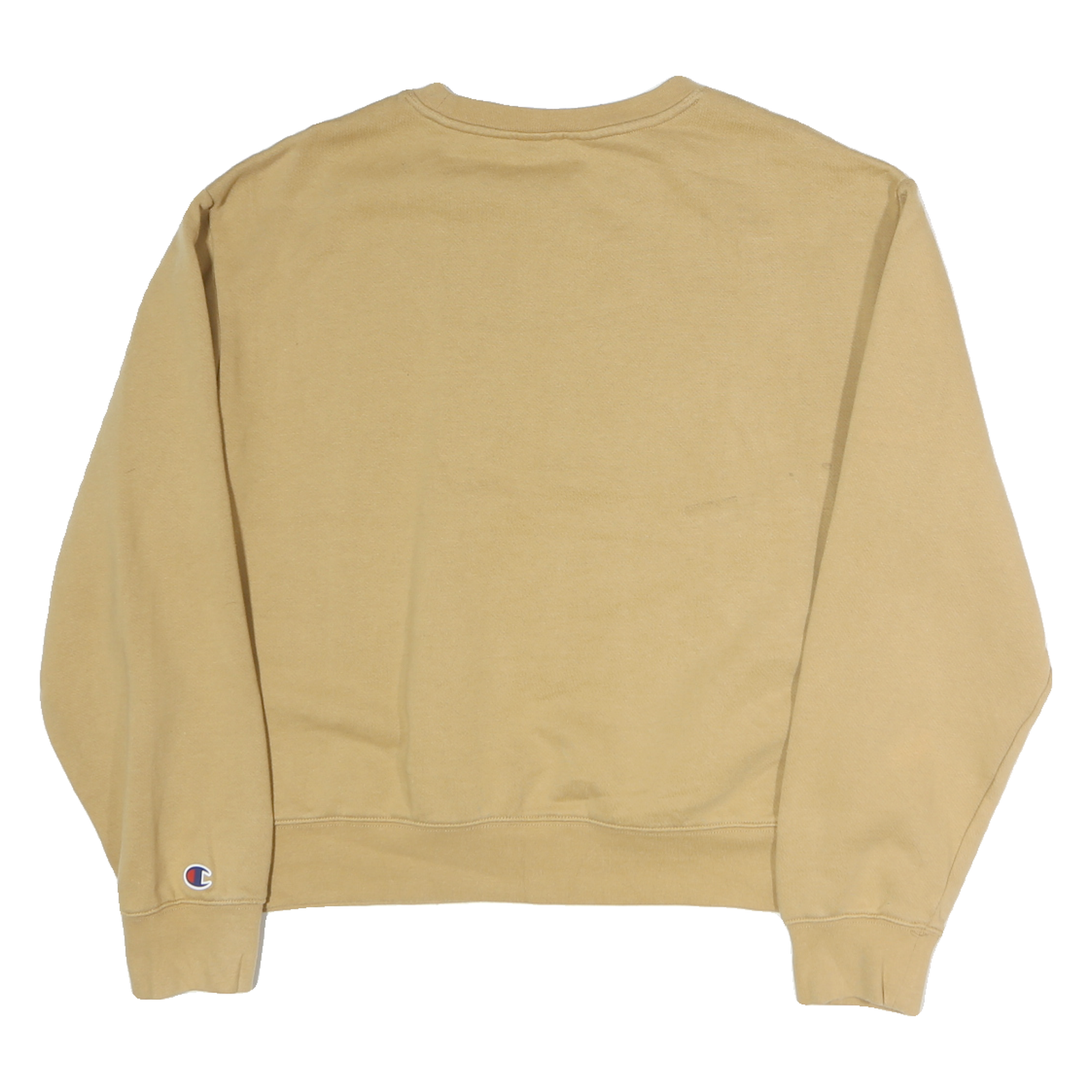 CHAMPION Womens Beige Crew Neck M Cotton Pullover Sweatshirt Casual