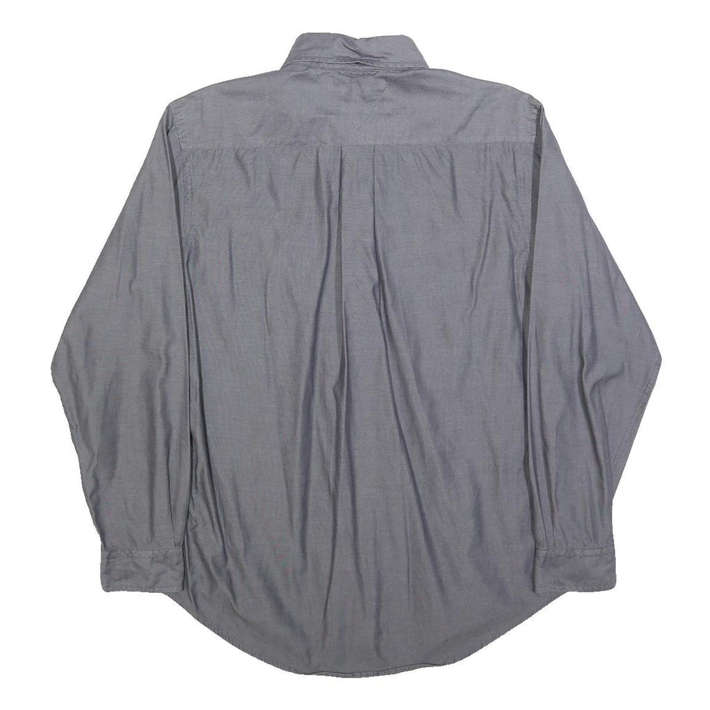 TOMMY HILFIGER Mens Grey Shirt S Button Down Long Sleeve Cotton Blend Casual