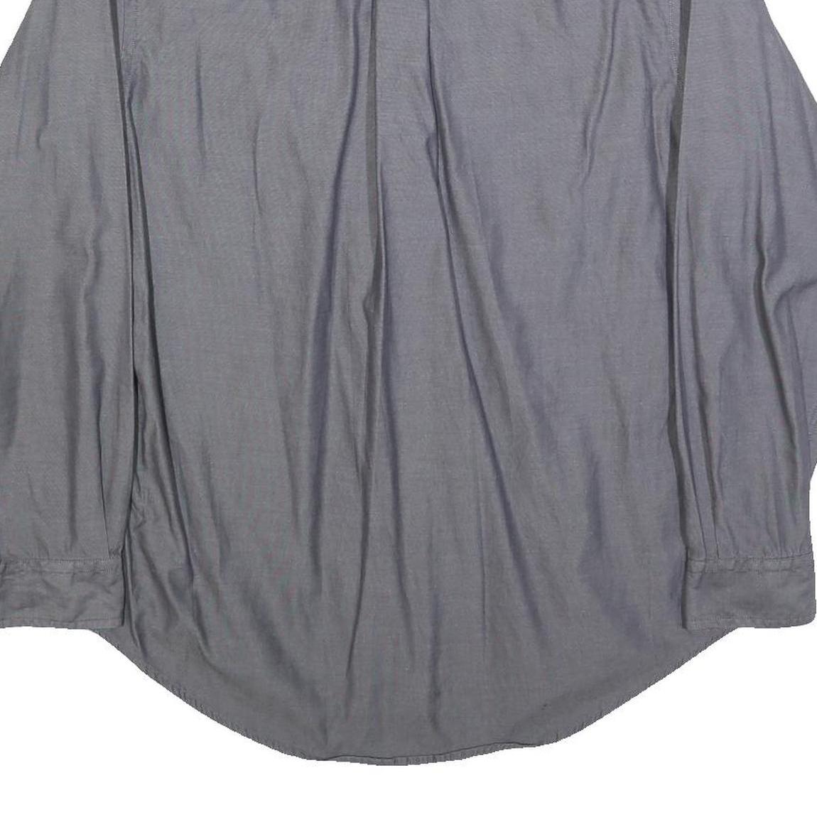 TOMMY HILFIGER Mens Grey Shirt S Button Down Long Sleeve Cotton Blend Casual