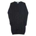 WHISTLES Womens Jumper Dress Black Knit Long Sleeve Knee Length UK 4