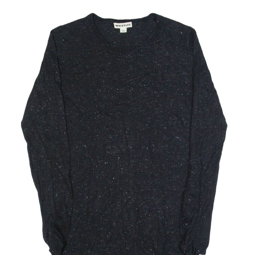 WHISTLES Womens Jumper Dress Black Knit Long Sleeve Knee Length UK 4