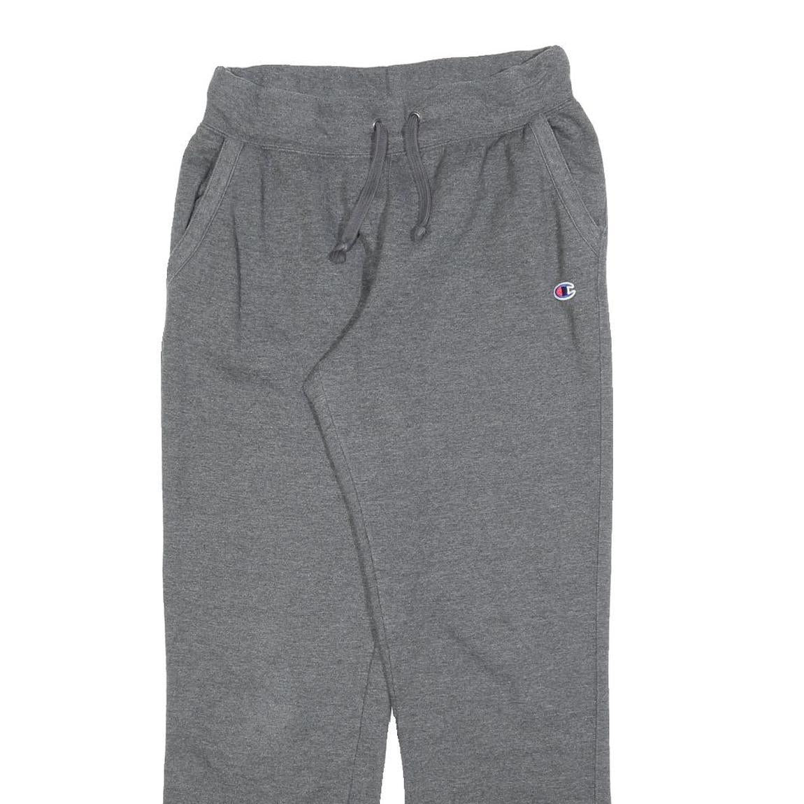 CHAMPION Womens Joggers Grey L W30 L30 Relaxed Straight Cotton Blend Drawstring