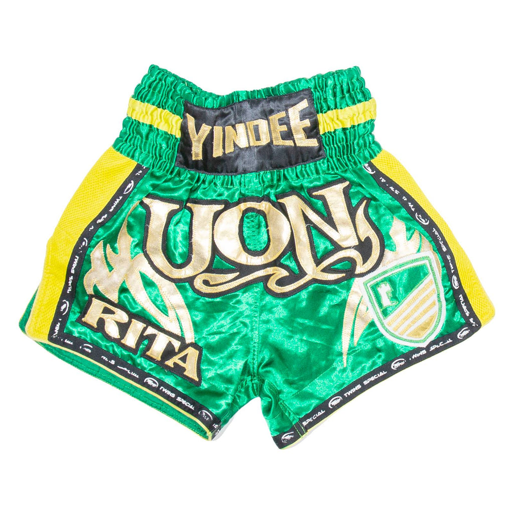 TWINS Thai Boxing Mens Sports Shorts Green M W26