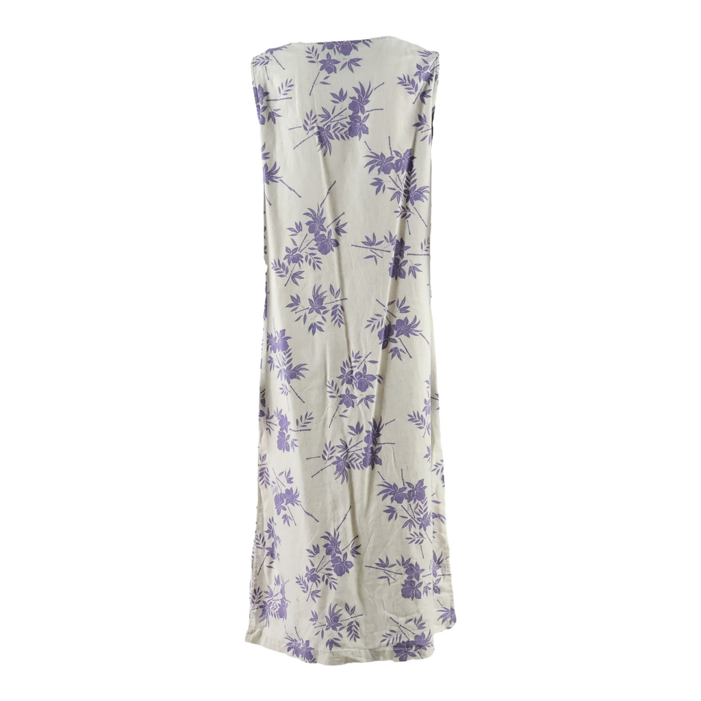 WOOLRICH Womens Shift Dress Cream Floral Sleeveless Midi XL