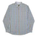 LEE Mens Blue & Green Check Shirt L Cotton Long Sleeve Button Collar Casual