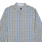 LEE Mens Blue & Green Check Shirt L Cotton Long Sleeve Button Collar Casual