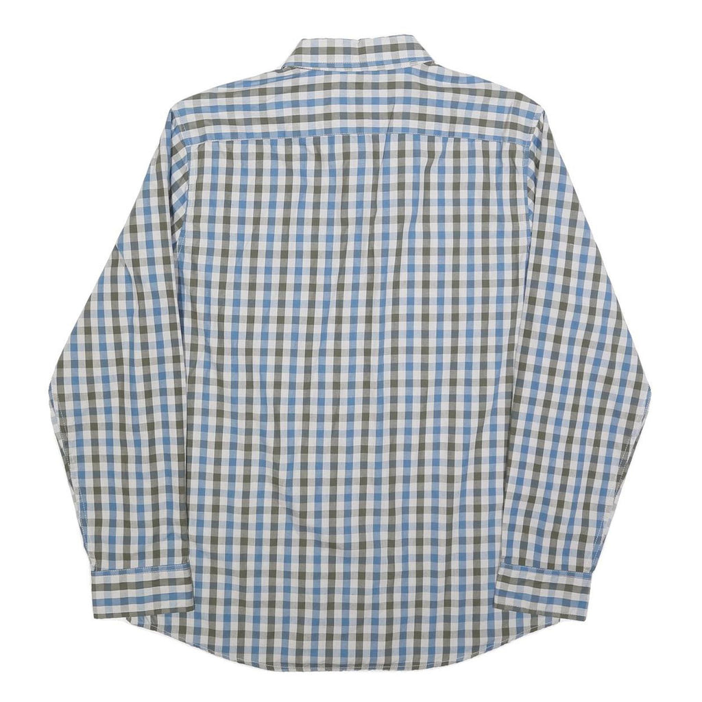 LEE Mens Blue & Green Check Shirt L Cotton Long Sleeve Button Collar Casual