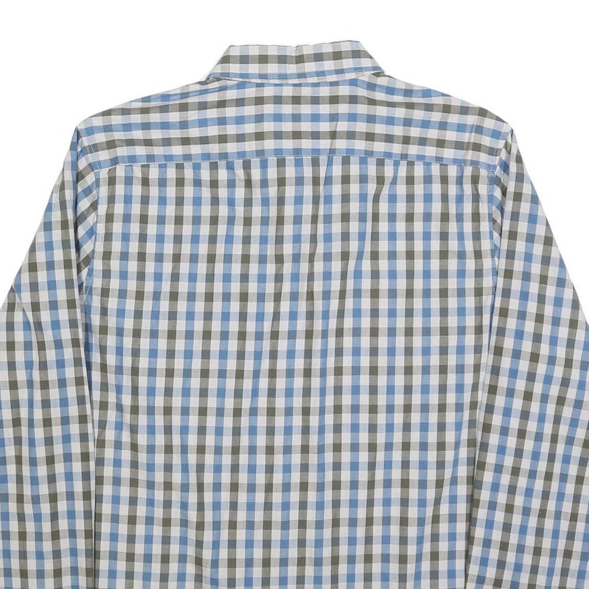 LEE Mens Blue & Green Check Shirt L Cotton Long Sleeve Button Collar Casual