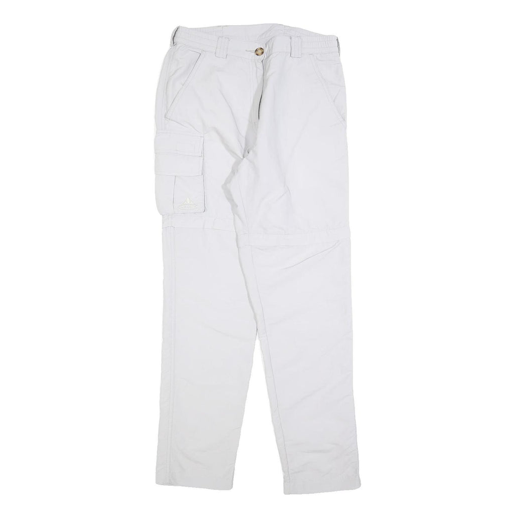 VAUDE Womens Slim White Trousers Zip Pockets W30 L30 Outdoor Casual