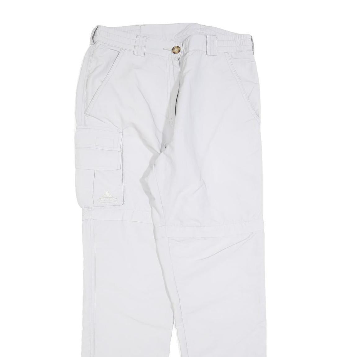 VAUDE Womens Slim White Trousers Zip Pockets W30 L30 Outdoor Casual