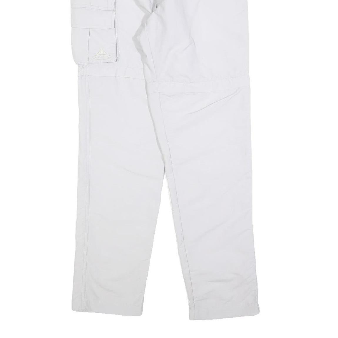 VAUDE Womens Slim White Trousers Zip Pockets W30 L30 Outdoor Casual