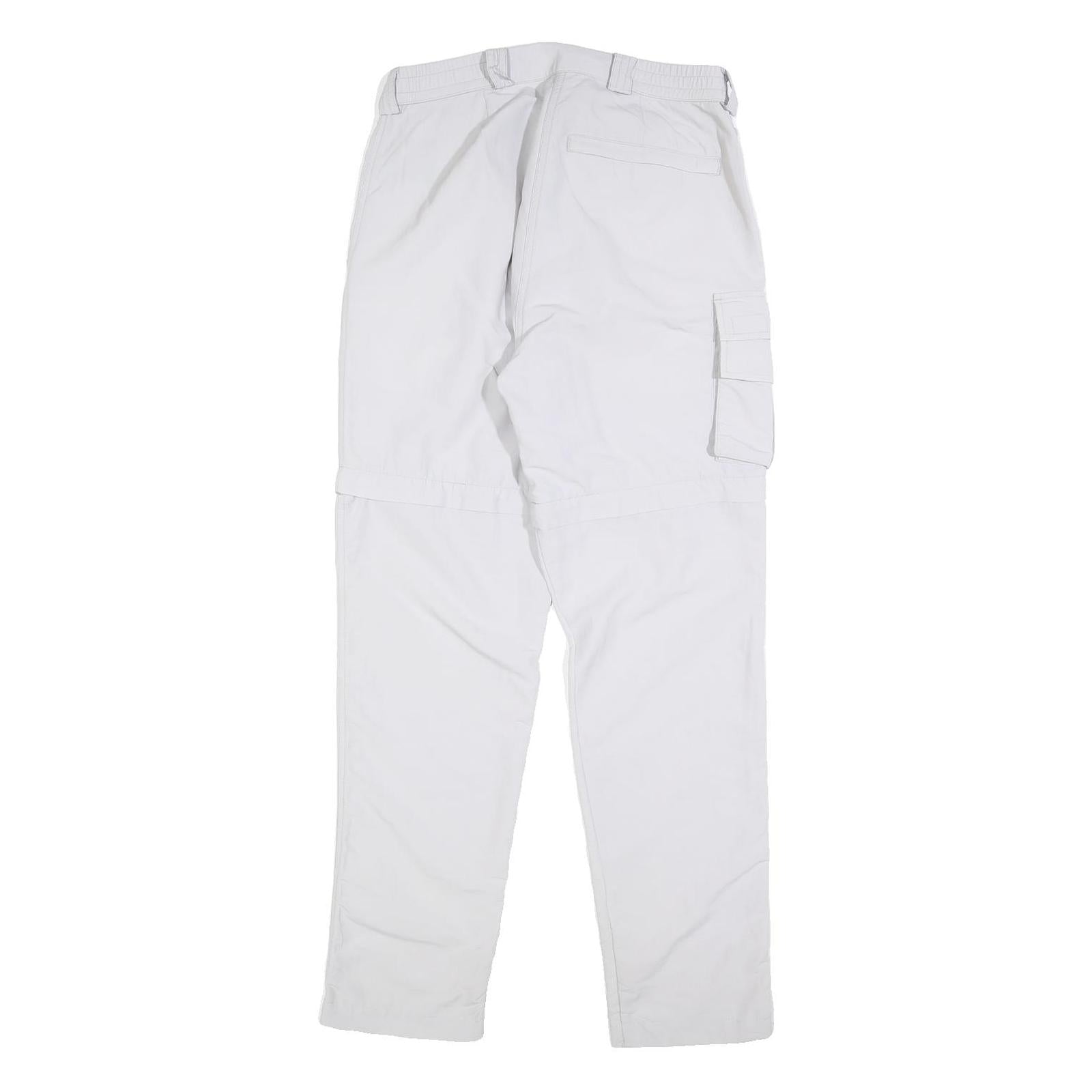 VAUDE Womens Slim White Trousers Zip Pockets W30 L30 Outdoor Casual
